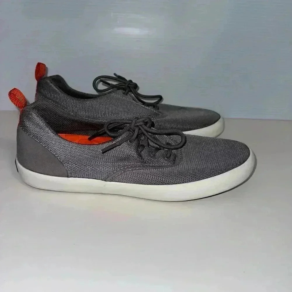 Men's Sperry Sneakers, Gray & Orange Size 9 Boat Shoes